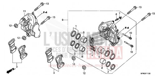 FRONT BRAKE CALIPER (CB1000R) CB1000RF de 2015